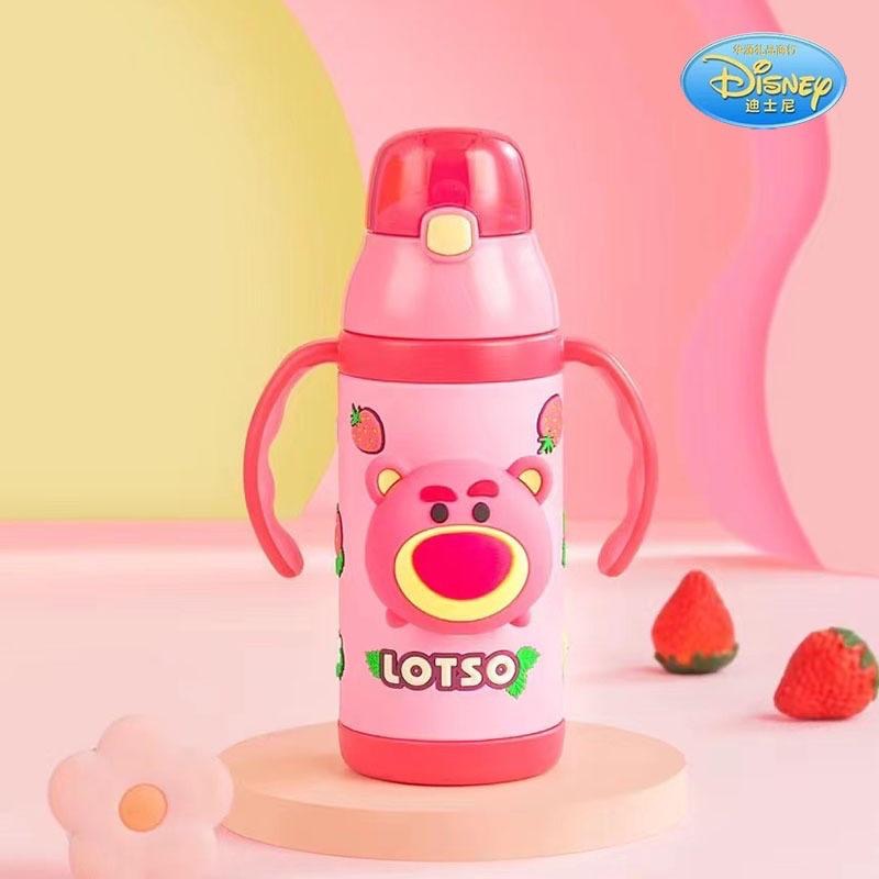 迪士尼草莓熊夏季水杯小學生便攜水壺創意可愛杯子兒童保溫杯水壺-細節圖9