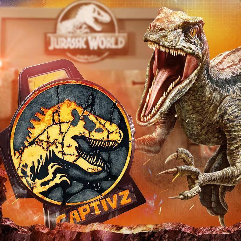 現貨+預購侏羅紀世界恐龍炫酷展藏箱布魯霸王龍珍藏卡片禮盒恐龍男孩玩具-細節圖2