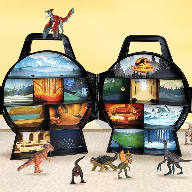 現貨+預購侏羅紀世界恐龍炫酷展藏箱布魯霸王龍珍藏卡片禮盒恐龍男孩玩具-細節圖4