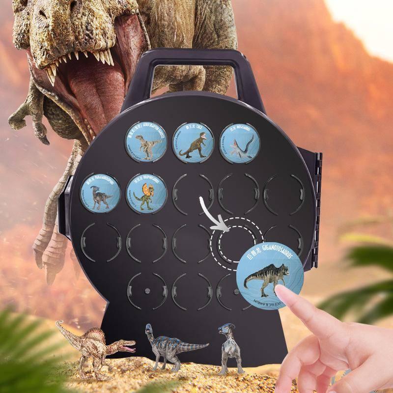 現貨+預購侏羅紀世界恐龍炫酷展藏箱布魯霸王龍珍藏卡片禮盒恐龍男孩玩具-細節圖5