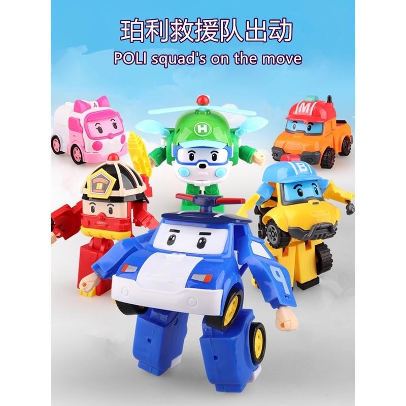 預購~波利POLI新款韓國Q版波利熱賣變形機器人警車升級版禮盒裝滑行玩具868-6-細節圖7