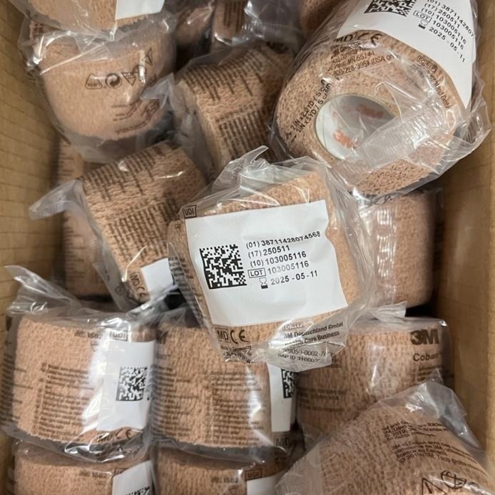 3M 自黏彈性繃帶 膚色 1吋/2吋  自黏彈繃 彈繃 新包裝-細節圖2