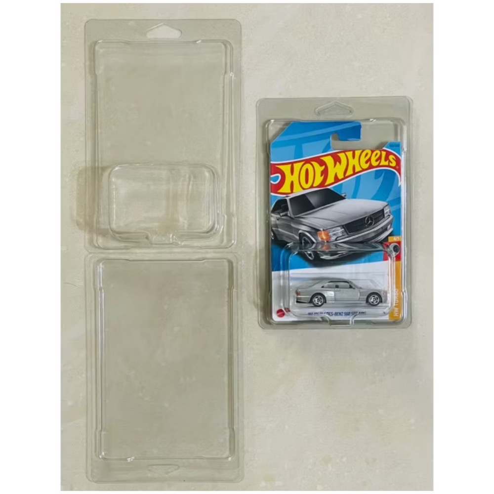 風火輪 Hot Wheels 火柴盒 Matchbox 吊卡式 PVC 保護殼 收藏盒 雙車 短卡 膠胎 普卡 保護盒-規格圖2