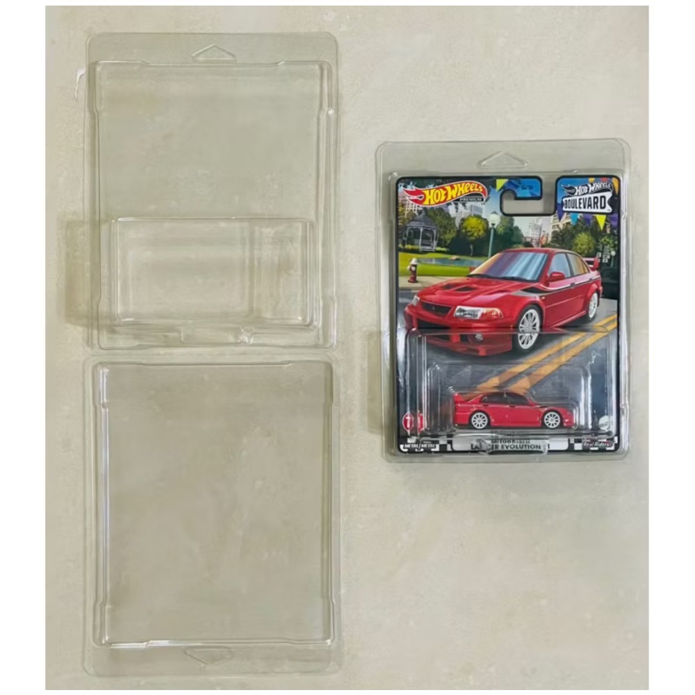 風火輪 Hot Wheels 火柴盒 Matchbox 吊卡式 PVC 保護殼 收藏盒 雙車 短卡 膠胎 普卡 保護盒-規格圖2