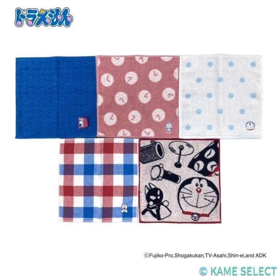 日本好市多販售小叮噹手帕5入組-細節圖2