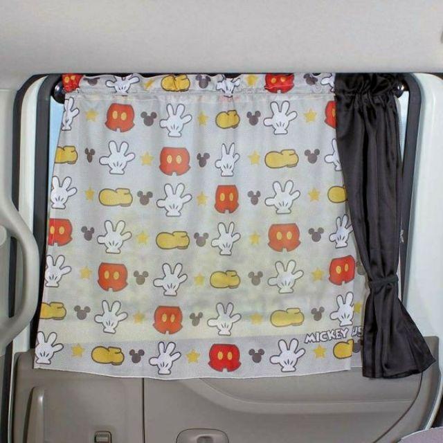 迪士尼 正品 汽車 遮陽 米奇 米妮 維尼 小飛象 雙層 遮陽簾 遮陽 側窗窗簾 一組2入-細節圖4