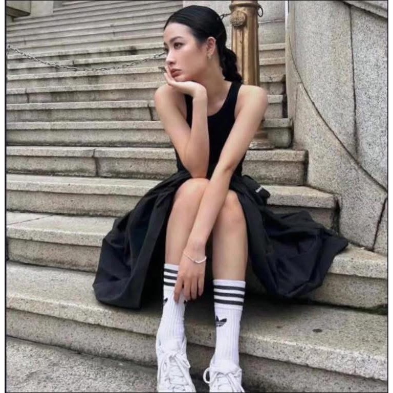【🇺🇸 美國 Adidas 三葉草金標刺繡中筒襪一組3雙】#現貨L售完為止-細節圖5