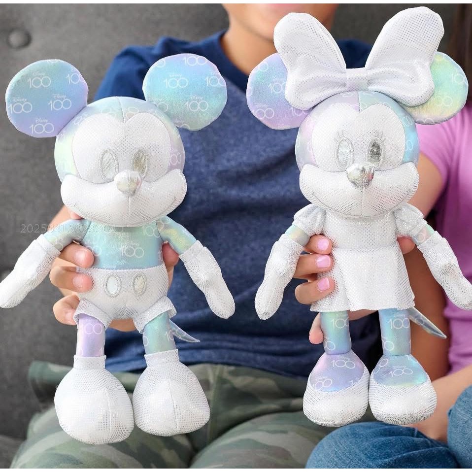 美國🇺🇸Disney100週年紀念｜米奇&米妮限量白金珍藏版玩偶組-細節圖2