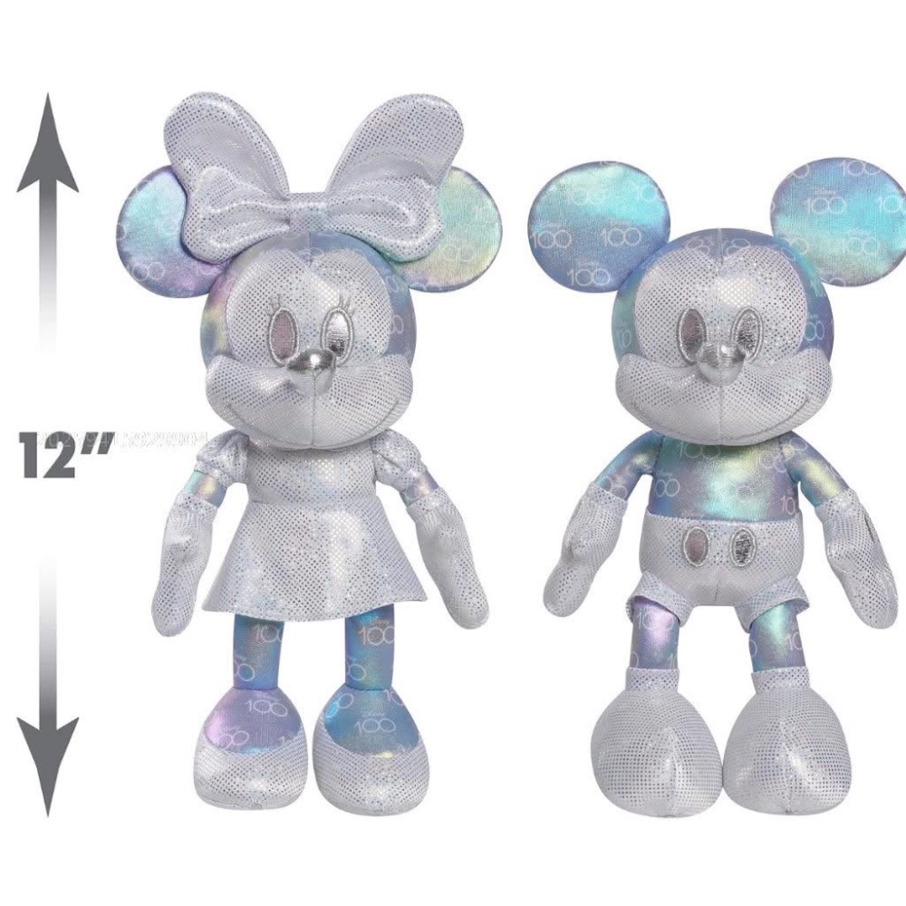 美國🇺🇸Disney100週年紀念｜米奇&米妮限量白金珍藏版玩偶組-細節圖3