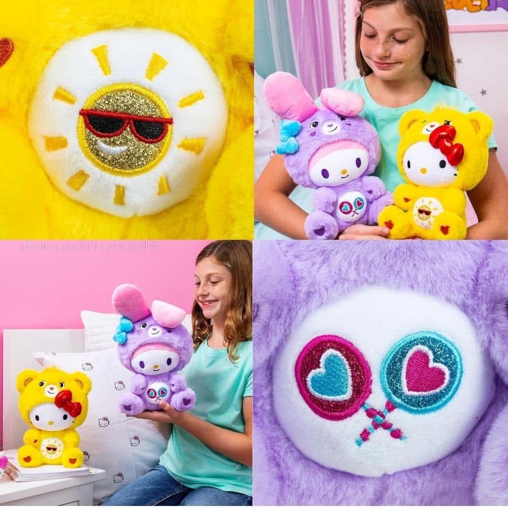 美國🇺🇸_Care Bears x Hello Kitty 聯名款玩偶2入-細節圖3