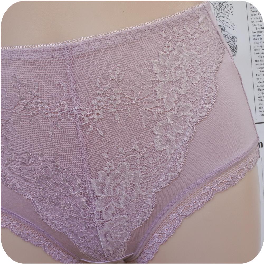 L XL XXL高腰天絲女生內褲 SGS抑菌認證 彈性 莫代爾 莫蘭迪 石墨烯抗菌內褲 蕾絲女生三角褲 加大女內褲953-細節圖4