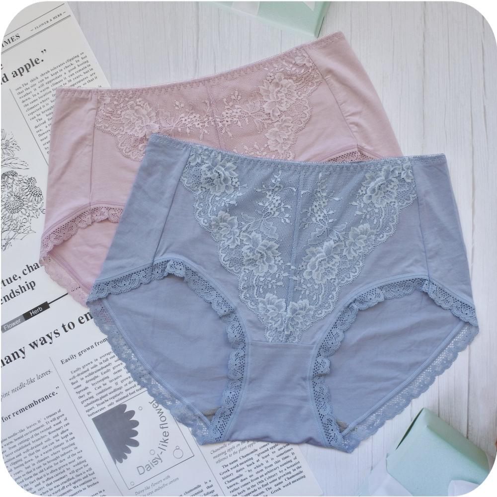 L XL XXL高腰天絲女生內褲 SGS抑菌認證 彈性 莫代爾 莫蘭迪 石墨烯抗菌內褲 蕾絲女生三角褲 加大女內褲953-細節圖7