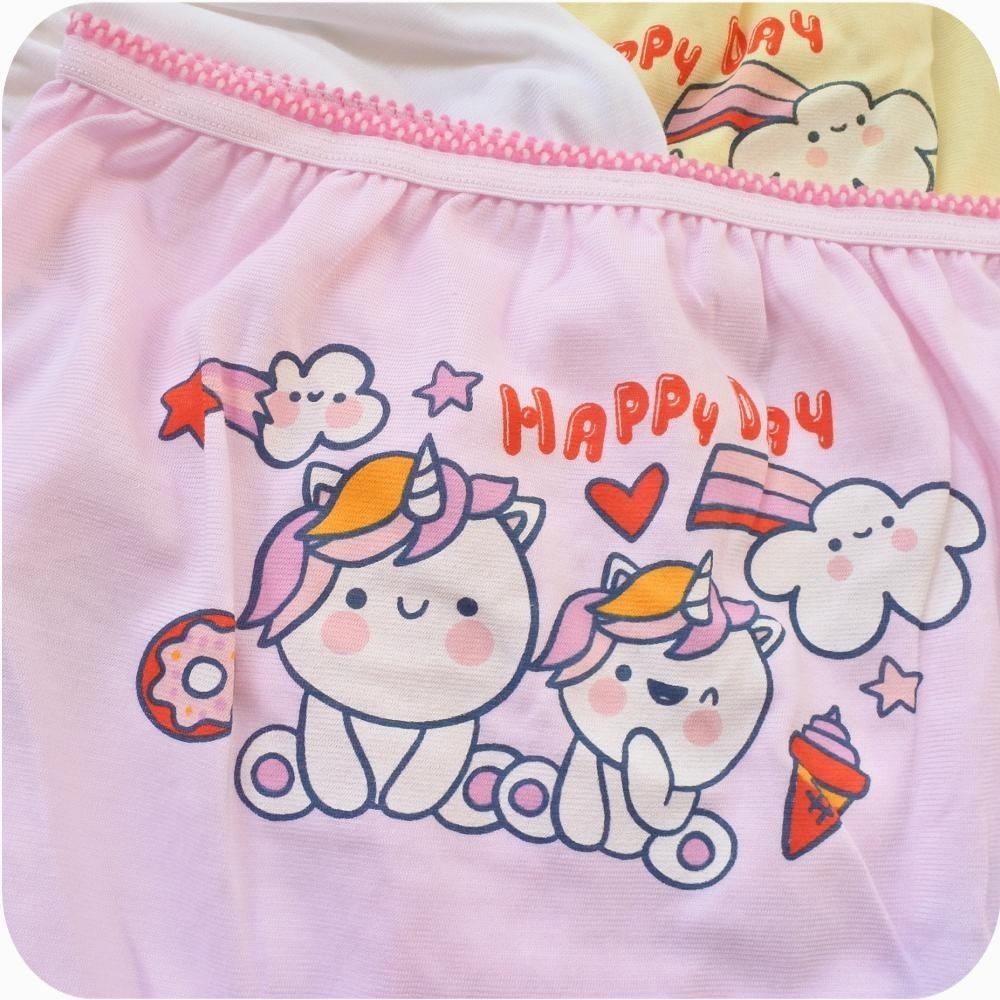 一組3件105元 台灣製 透氣棉質女童三角褲 柔軟舒適 女童內褲 兒童國小學童少女 幼稚園 童褲 貓咪小馬 台灣製造-細節圖3