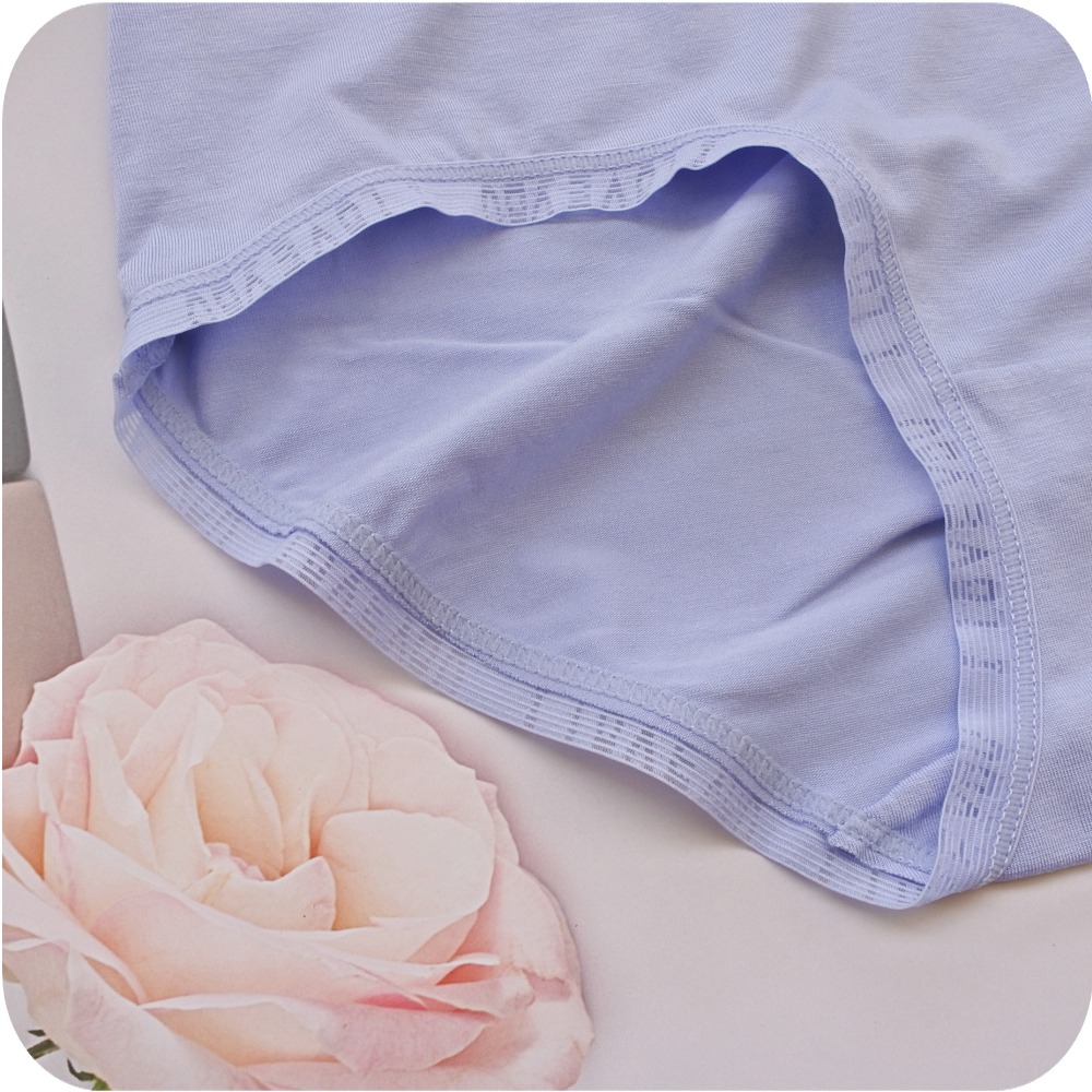 適合L 素面棉質三角褲(建議25~31腰)中低腰 柔順透氣 舒適好穿 女生內褲 女內褲 莫蘭迪 9313-細節圖4