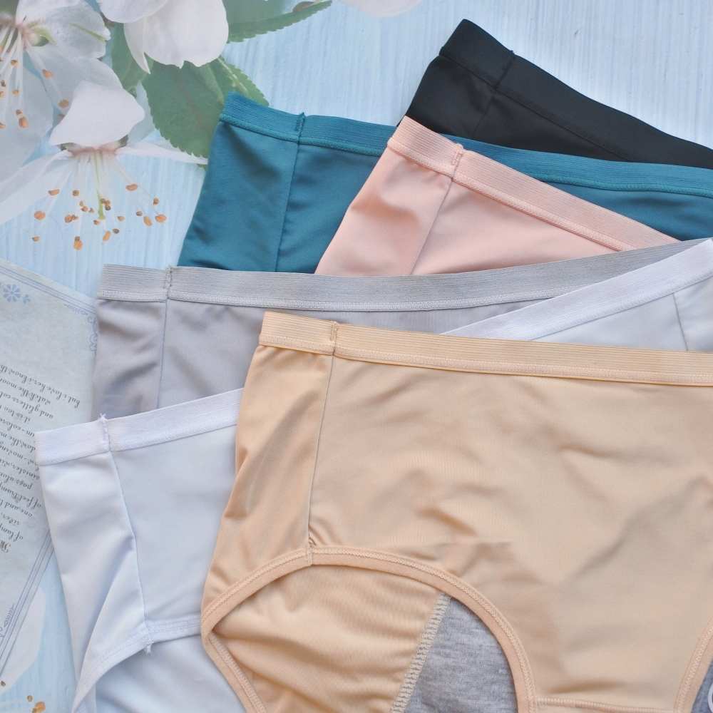 M L XL【防漏生理褲】高彈性 透氣包臀 舒適好穿 褲底加長防水布 女內褲 聚酯纖維生理內褲 加大內褲 9625-細節圖2