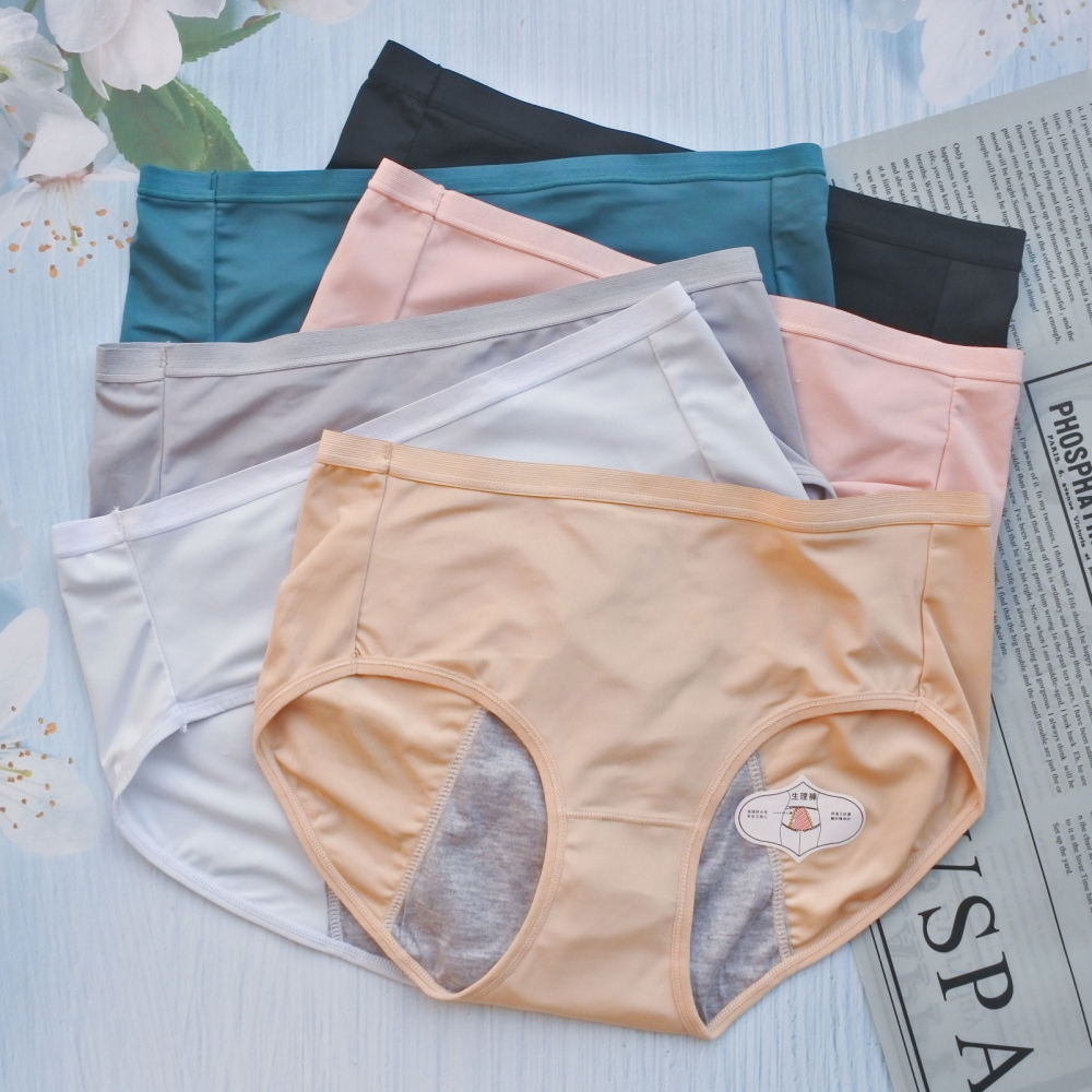 M L XL【防漏生理褲】高彈性 透氣包臀 舒適好穿 褲底加長防水布 女內褲 聚酯纖維生理內褲 加大內褲 9625-細節圖3