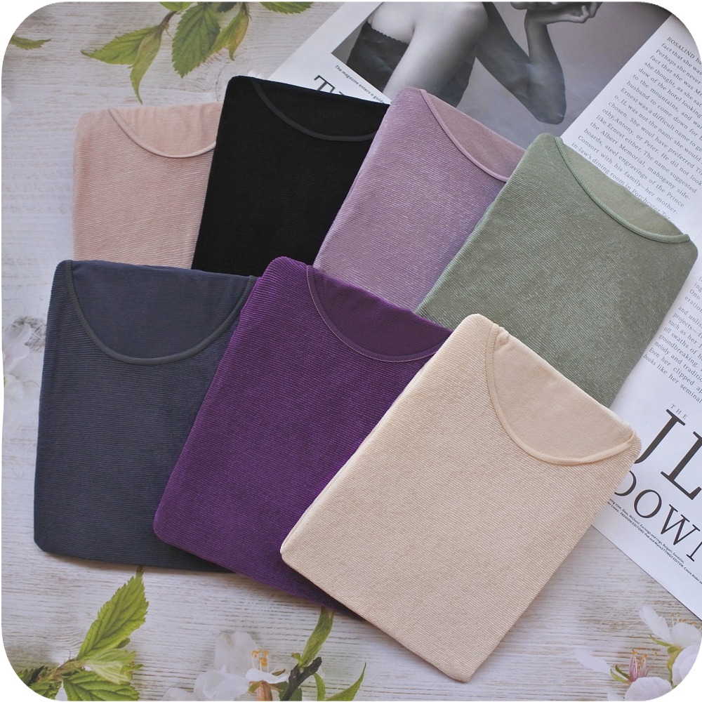 蕎琪 超薄款彈力保暖衣 超輕薄 顯瘦 不臃腫 輕盈透氣 女內衣 女生內衣 內搭 衣服 長袖 圓領 春秋冬天 衛生衣發熱衣-細節圖2