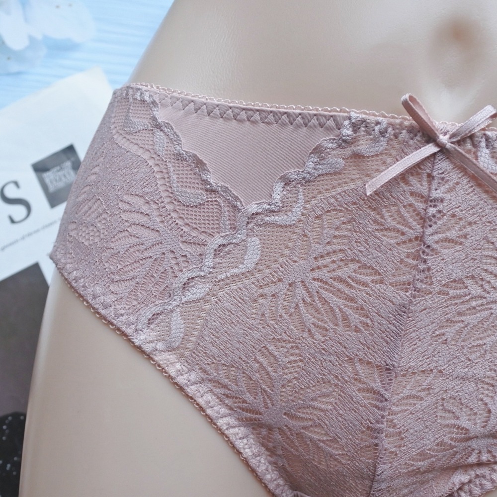 BC台灣製 軟鋼圈優雅蕾絲深V內衣~V型美背 罩杯 胸罩 透氣 女生內衣 芋色 粉色內衣 慕思爾27975-細節圖5