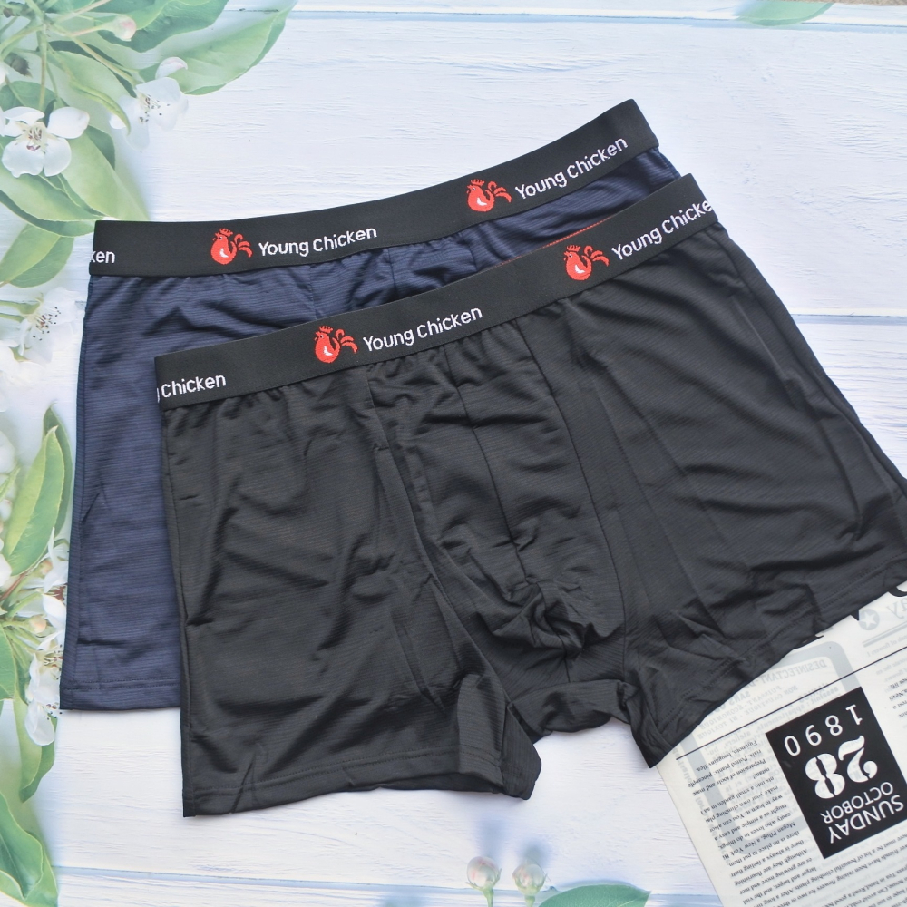 涼感男士貼身平口褲 彈性透氣 親膚舒適 冰爽機能內褲 夏季必備 男生內褲 9042-細節圖4