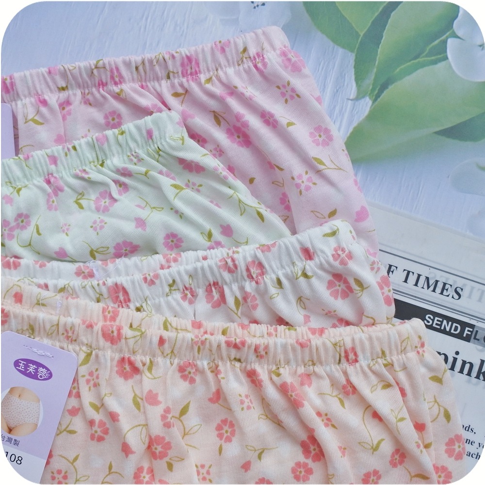 舒適棉質 媽媽褲 台灣製 碎花 現貨 內褲 高腰包臀 女生透氣三角褲 加大碼 大尺碼 XL XXL 3L 4L 5108-細節圖5