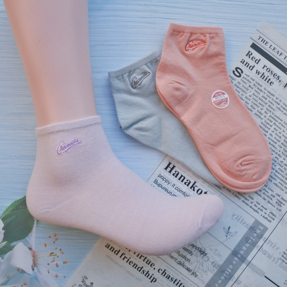 22~26cm 女生棉質短襪 Crocodile 鱷魚休閒女襪 細針 1/2襪 襪子 彈性舒適 大尺碼可穿 台灣製-細節圖5