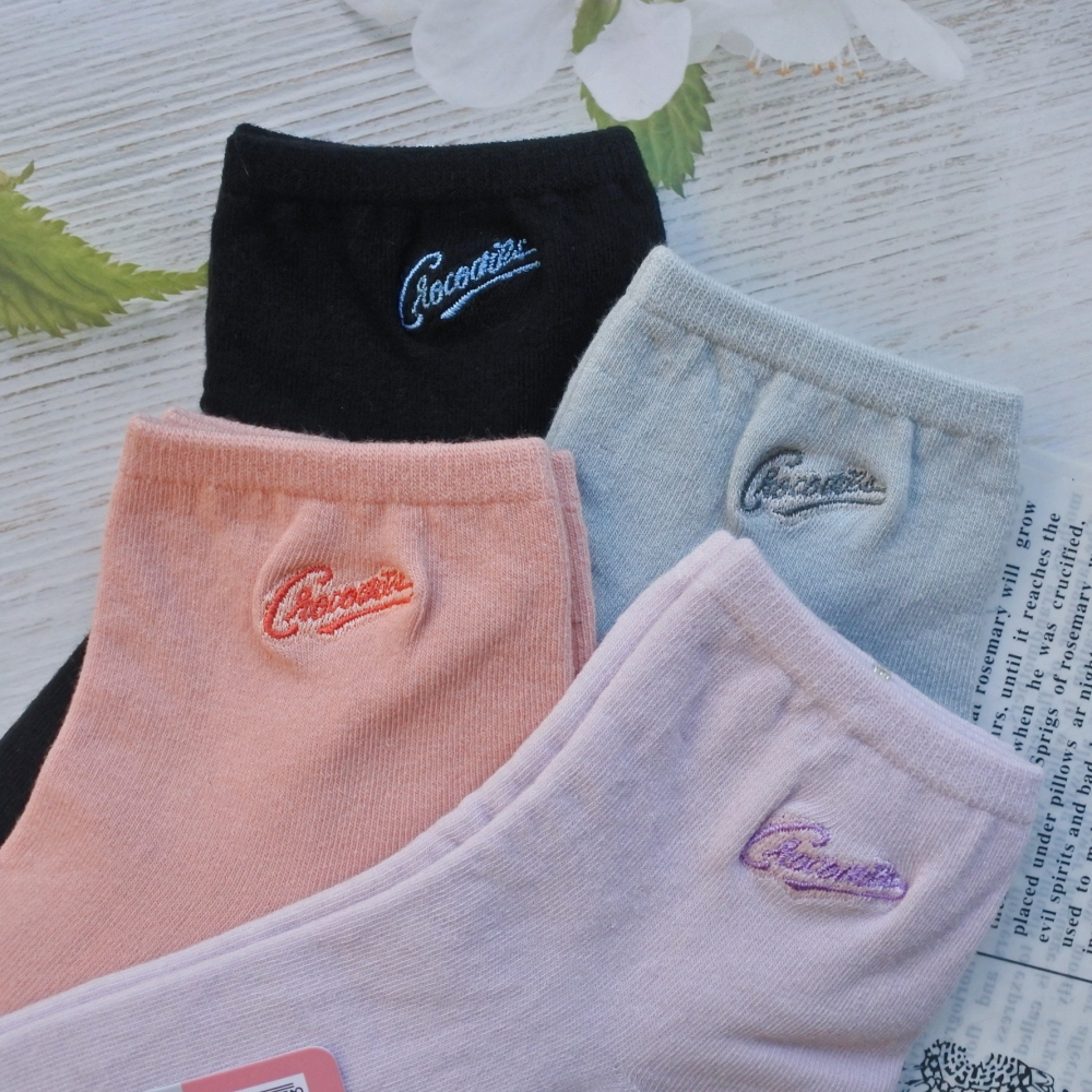 22~26cm 女生棉質短襪 Crocodile 鱷魚休閒女襪 細針 1/2襪 襪子 彈性舒適 大尺碼可穿 台灣製-細節圖6