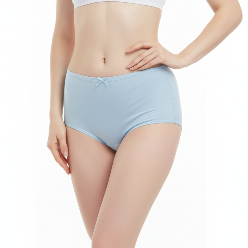 XL~XXL適穿 透氣柔軟內褲 中高腰 三角褲 透氣女內褲  素面 女生內褲 加大素色內褲 3584-細節圖6