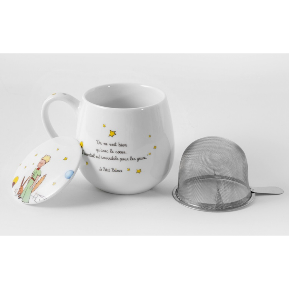 附蓋加過濾器茶漏KONITZ德國小王子瓷器馬克杯420ml(無盒裸裝）-細節圖3