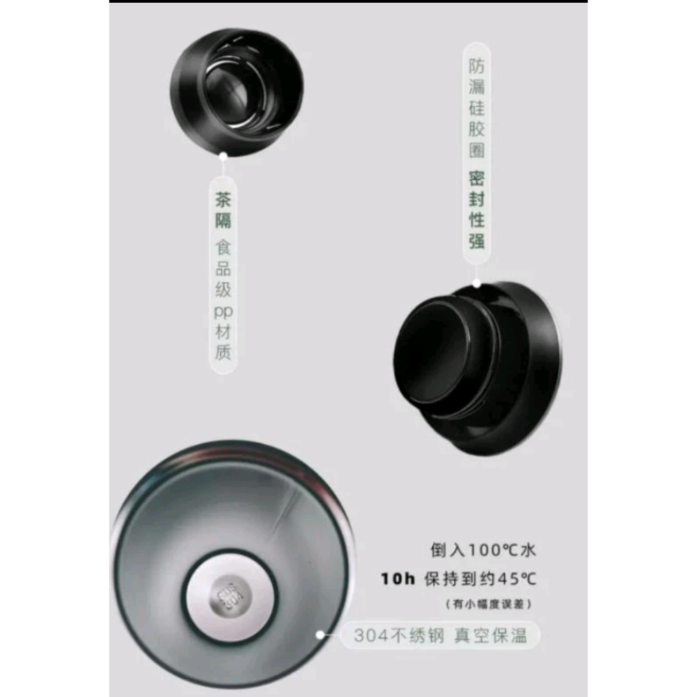 漁夫與橘鳥幸運之書系列小王子外出運動旅行保溫杯350ml（物品實體偏黑色）-細節圖4