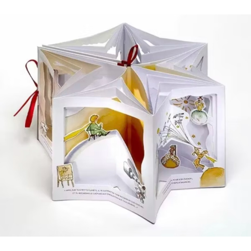 慶祝小王子75週年法文版旋轉木馬式紙劇場立體書，阿根廷紙藝家Gerard Lo Monaco傾心之作-細節圖4