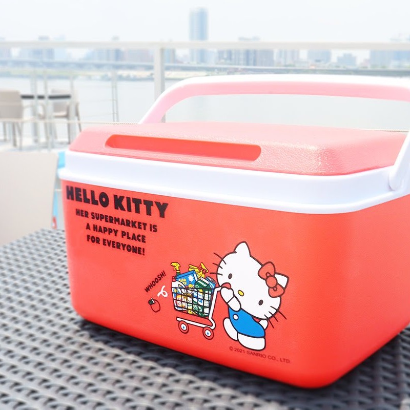 三麗鷗 正版 Hello Kitty 8.0L行動保冰箱-細節圖4