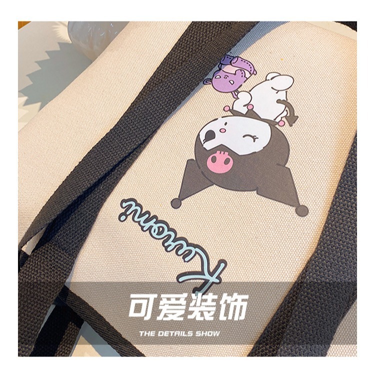 正版 三麗鷗 Hello KItty 帕恰狗 酷洛米 美樂蒂 兩用帆布包 托特包 購物包-細節圖6