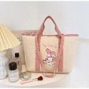 正版 三麗鷗 Hello KItty 帕恰狗 酷洛米 美樂蒂 兩用帆布包 托特包 購物包-規格圖11