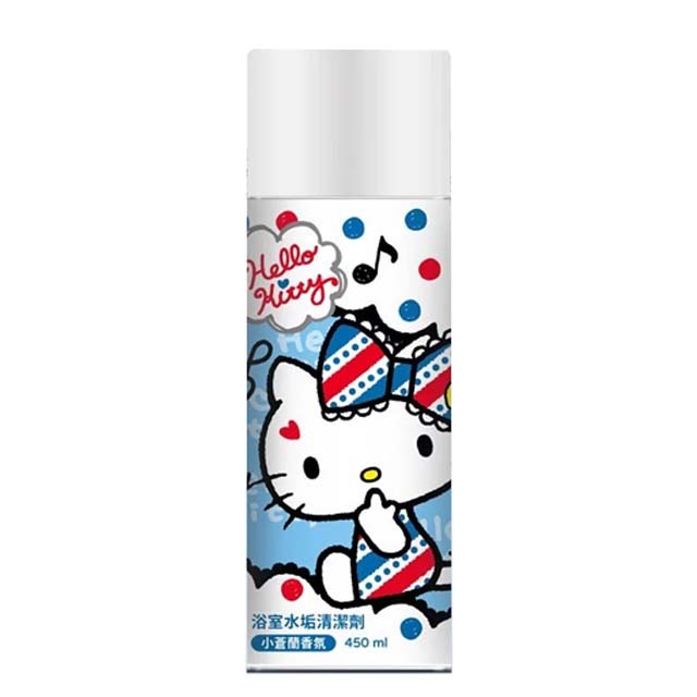 正版授權 三麗鷗 Hello Kitty 浴室水垢清潔劑 450ml 小蒼蘭-細節圖2