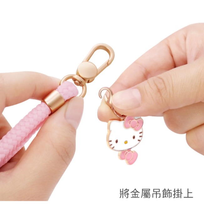 正版 三麗鷗 公仔吊飾扣環長背帶 防丟繩-細節圖9