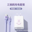 正版 三麗鷗充電套裝 豆腐頭 充電線Type-c kitty 大耳狗 酷洛米-規格圖10