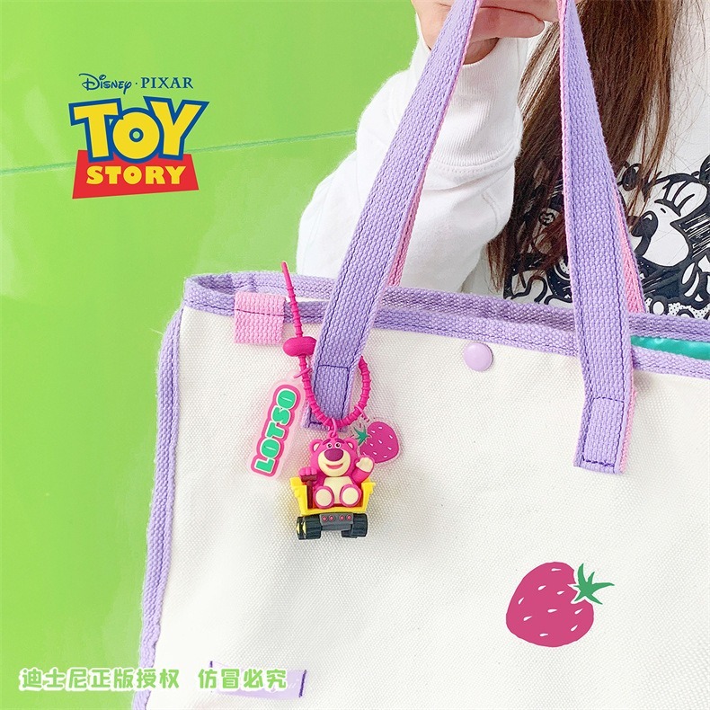 正版 迪士尼皮克斯載具系列吊飾 玩具總動員 三眼怪 熊抱哥 可愛萌趣吊飾 鑰匙圈 公仔吊飾-細節圖5