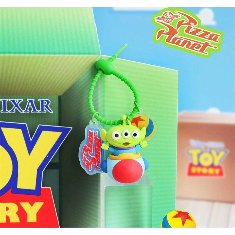 正版 迪士尼皮克斯載具系列吊飾 玩具總動員 三眼怪 熊抱哥 可愛萌趣吊飾 鑰匙圈 公仔吊飾-規格圖8