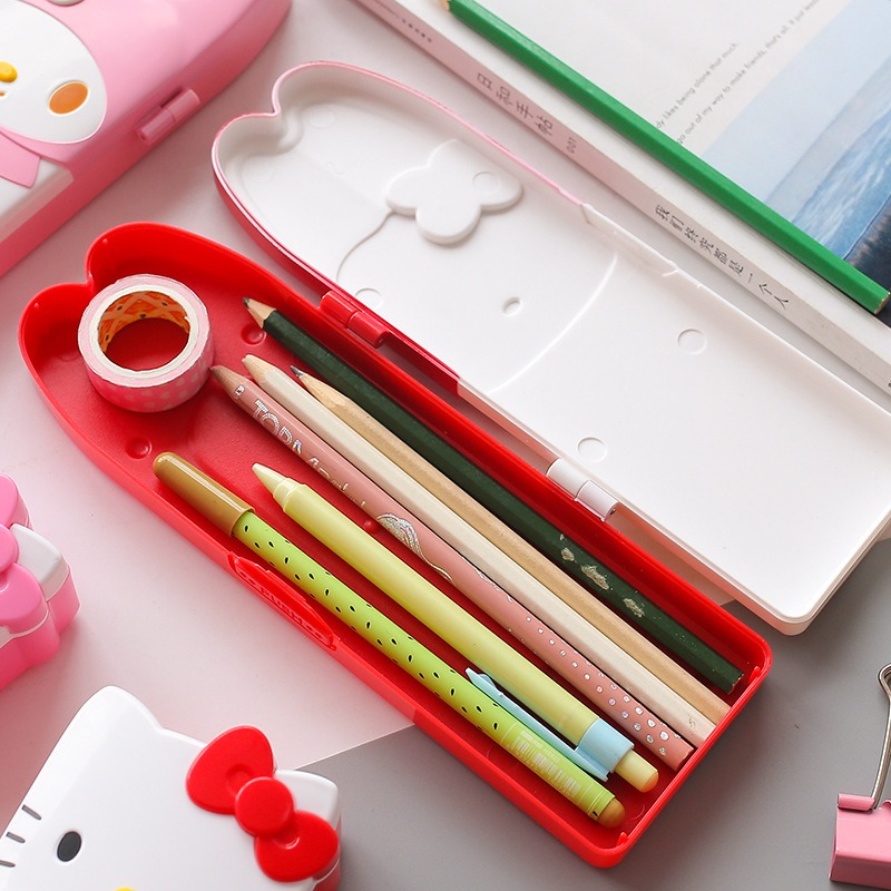 正版 三麗鷗 Hello Kitty造型卡扣鉛筆盒 鉛筆盒 學生鉛筆盒 少女鉛筆盒-細節圖4