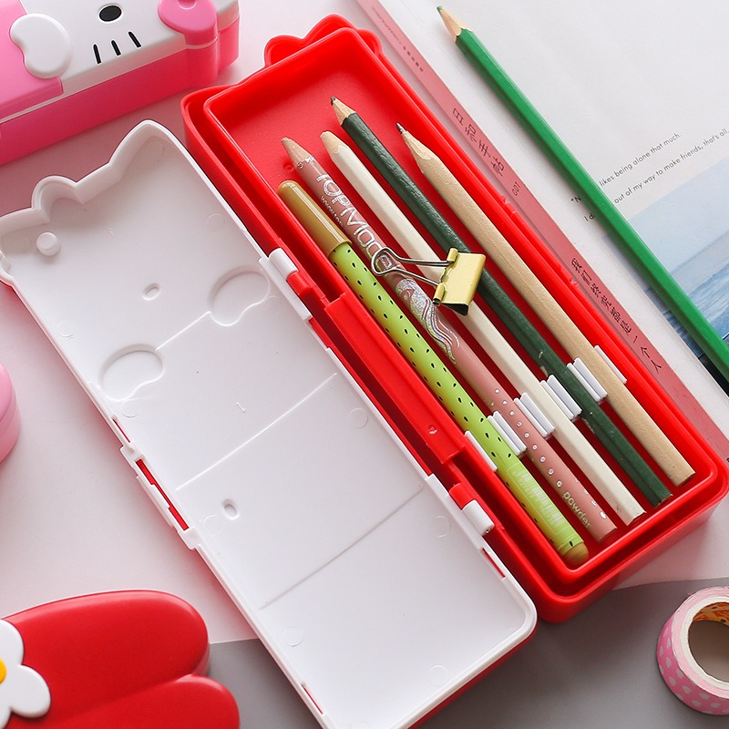 正版 三麗鷗 Hello Kitty造型卡扣鉛筆盒 鉛筆盒 學生鉛筆盒 少女鉛筆盒-細節圖6