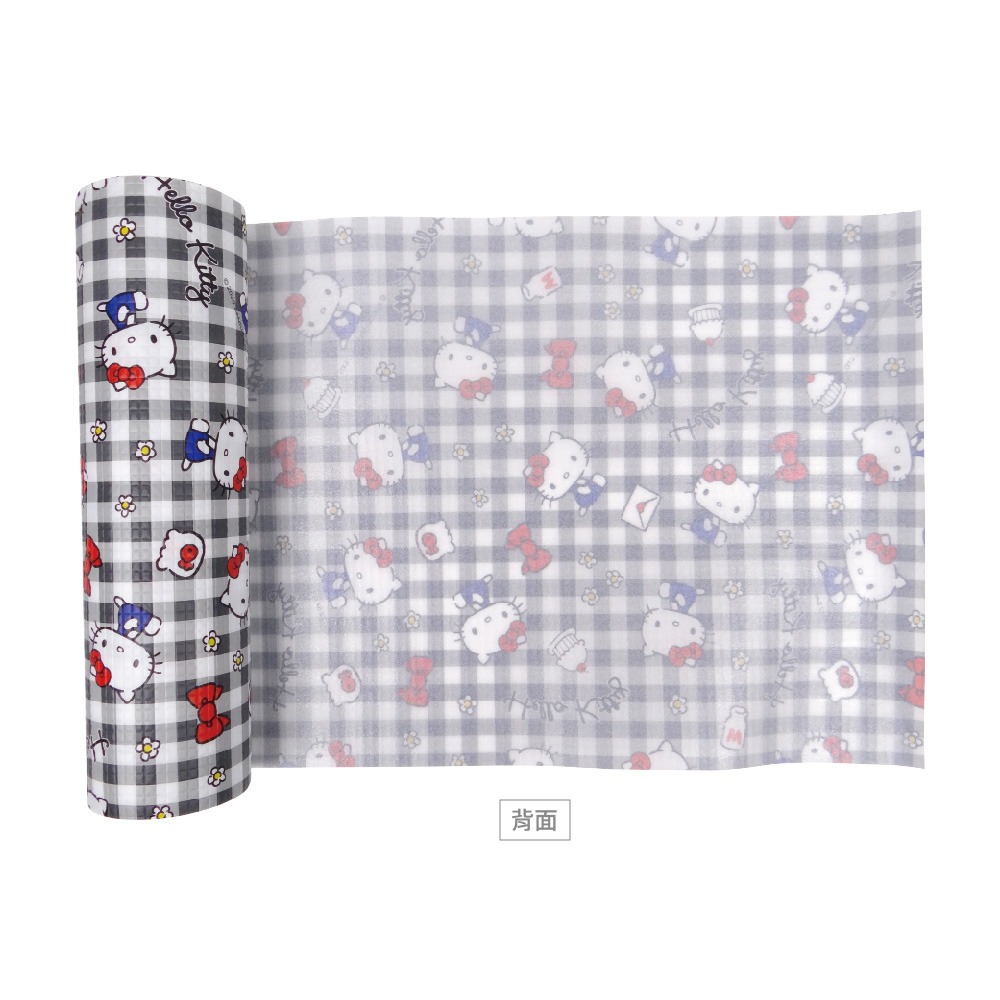 正版 三麗鷗 凱蒂貓 防水防污鋪布-格紋(黑) 廚房鋪布 防污鋪墊 防污布-細節圖8