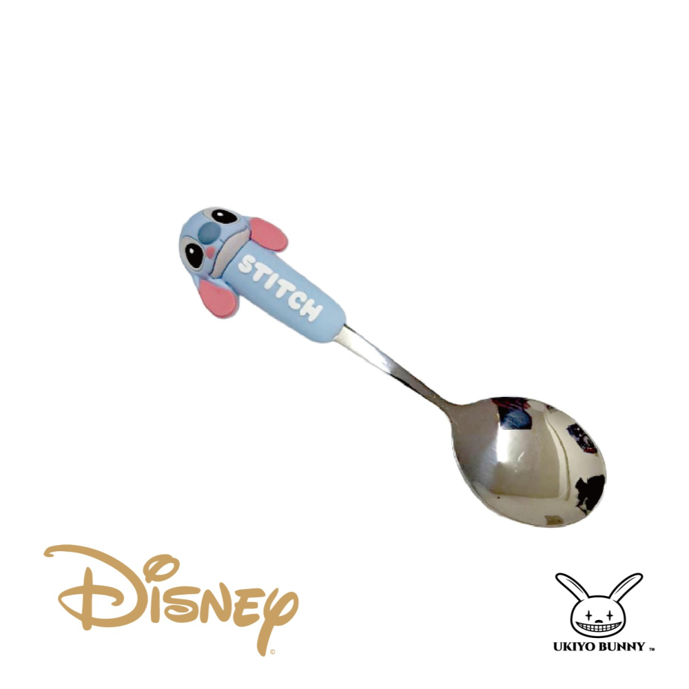 正版 迪士尼不鏽鋼餐具 小熊維尼湯匙 史迪奇餐具 熊抱哥叉子 湯匙叉子 卡通餐具-細節圖3