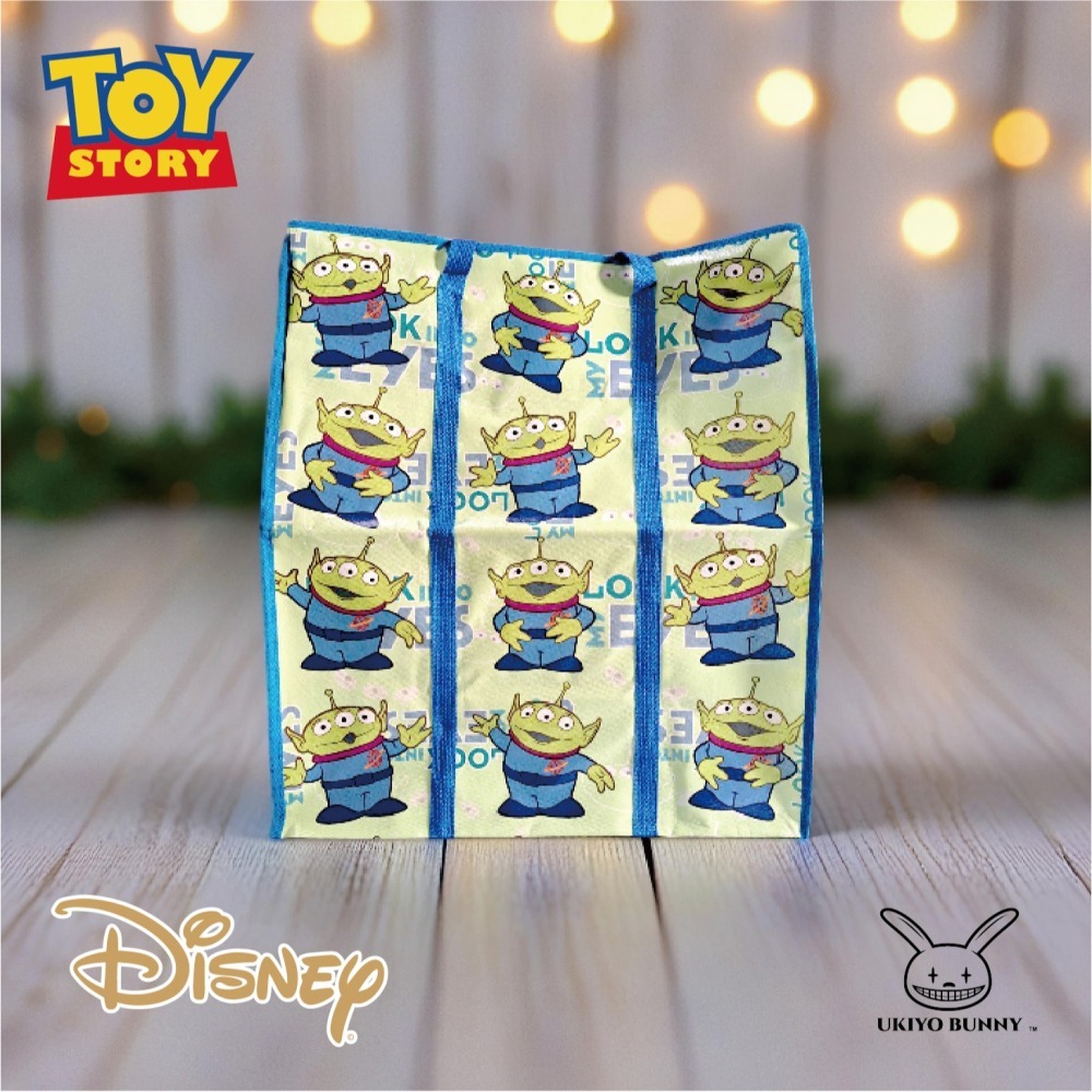 正版 迪士尼覆膜購物袋 熊抱哥棉被袋 三眼怪棉被袋 批貨袋 購物袋 玩具總動員購物袋-細節圖3