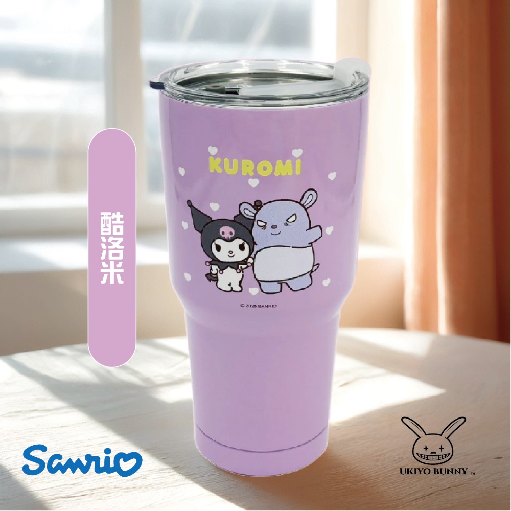 正版 三麗鷗900ml冰霸杯 Hello Kitty 布丁狗 保溫杯 冰霸杯 保冷保溫杯 不鏽鋼保溫杯-規格圖6