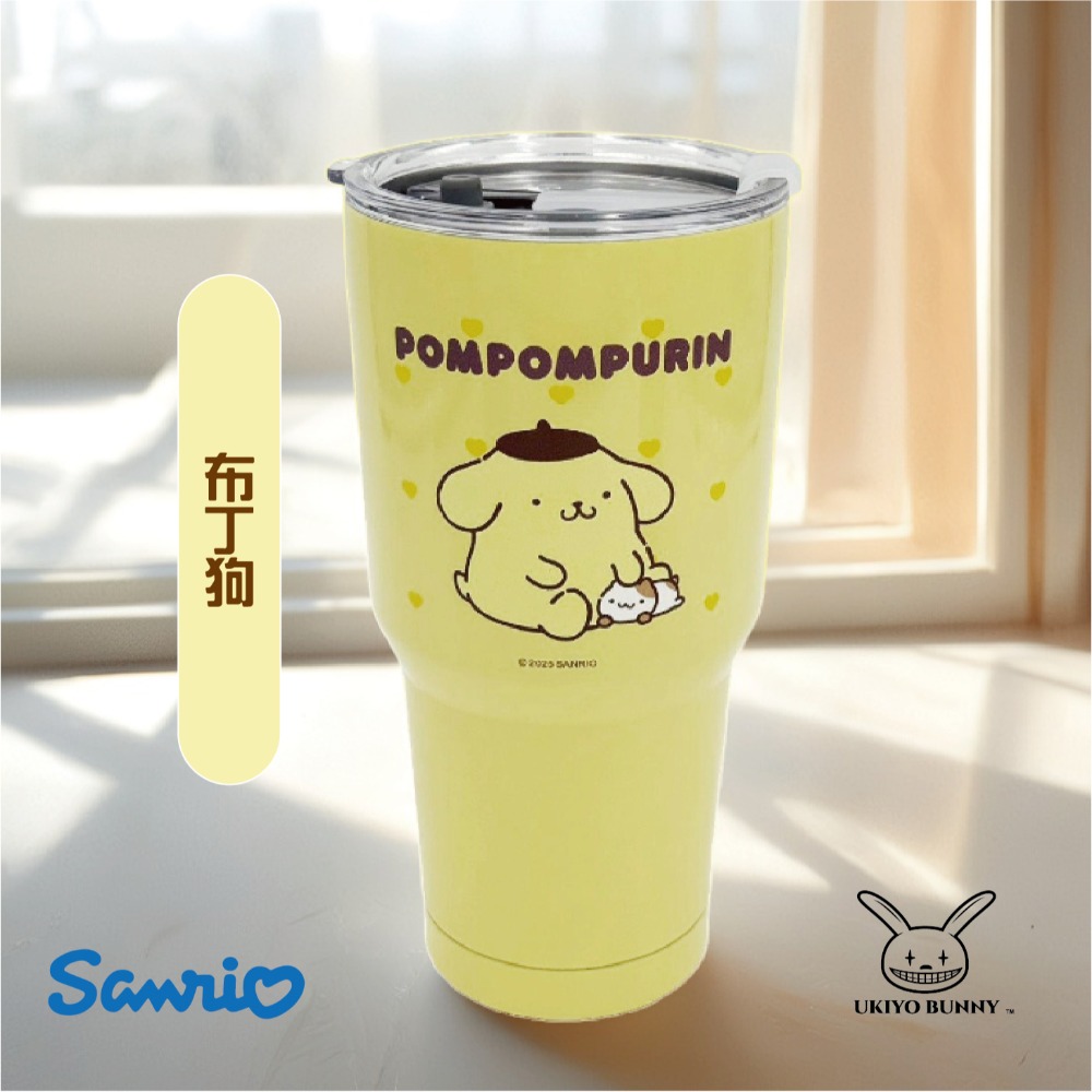 正版 三麗鷗900ml冰霸杯 Hello Kitty 布丁狗 保溫杯 冰霸杯 保冷保溫杯 不鏽鋼保溫杯-規格圖6