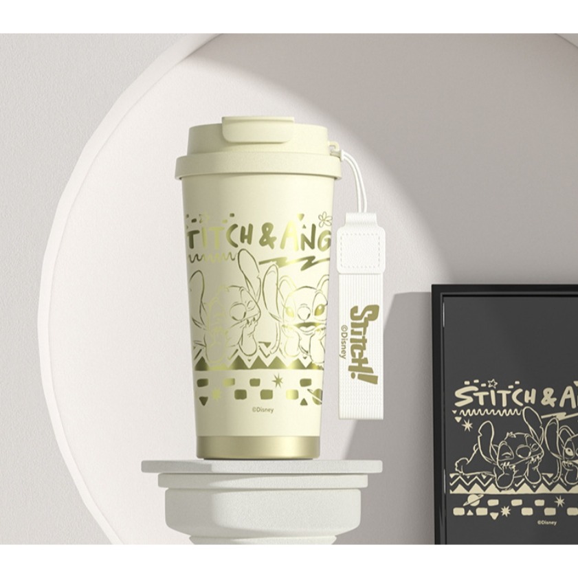 正版 迪士尼520ml不鏽鋼保溫杯 熊抱哥 史迪奇不鏽鋼咖啡杯 316保溫杯-細節圖6