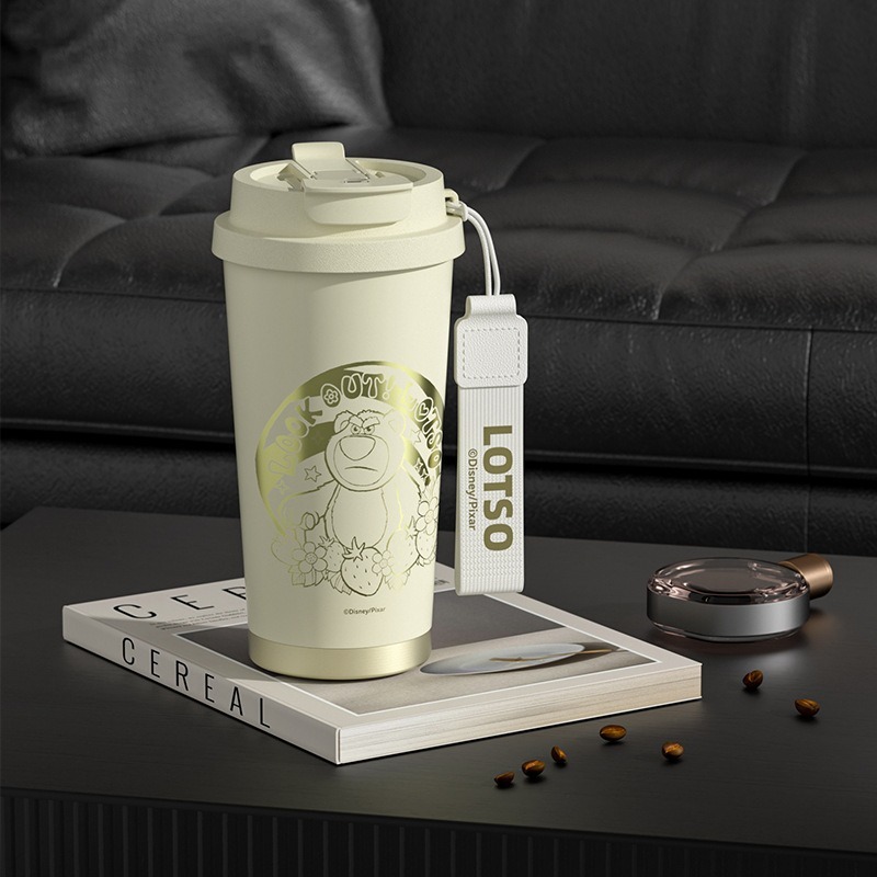 正版 迪士尼520ml不鏽鋼保溫杯 熊抱哥 史迪奇不鏽鋼咖啡杯 316保溫杯-細節圖2