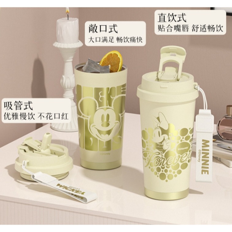 正版 迪士尼520ml不鏽鋼保溫杯 熊抱哥 史迪奇不鏽鋼咖啡杯 316保溫杯-細節圖3