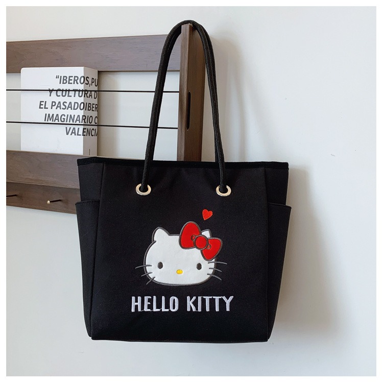 正版 Kitty大容量托特包 三麗鷗托特包 Hello Kitty大容量單肩包 通勤包 購物包 托特包-規格圖9