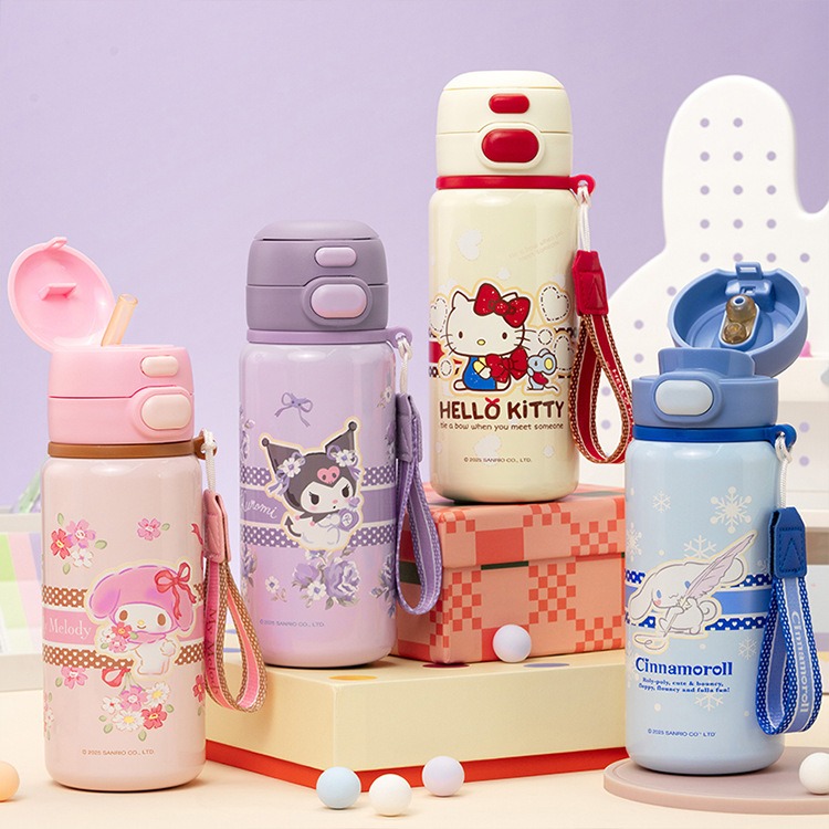 正版 三麗鷗舒馨500ml保溫瓶 Kitty 酷洛米 大耳狗 美樂蒂 保溫杯 316內膽-細節圖2